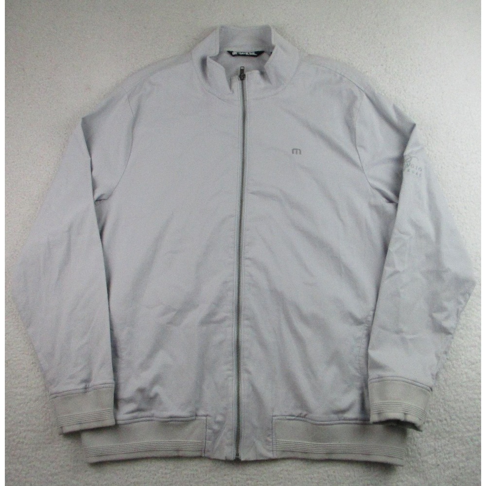 Travis Mathew Jacket Mens XL Gray Full Zip Golf Bellagio Las Vegas Knit